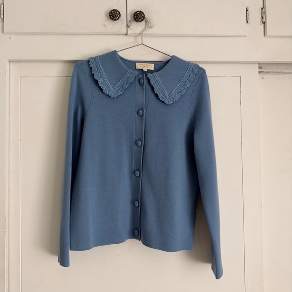 Sezane Sweaters - Sezane Bettany Cardigan - Vintage Blue